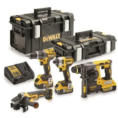 Zestaw Combo 18V DCG405+DCH273+DCD796+DCF887+3 x 5,0 Ah+2 kufry