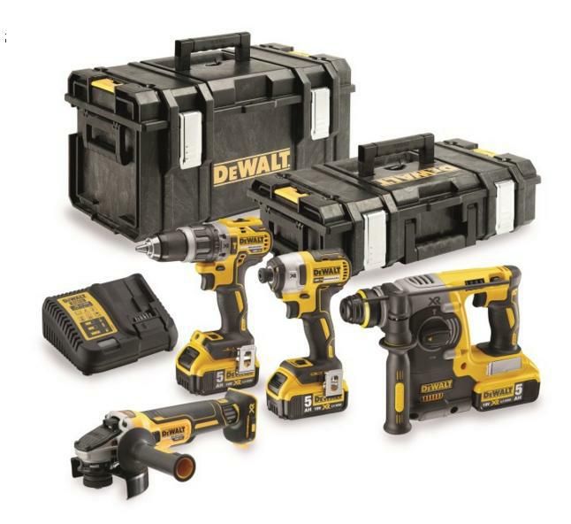 Zestaw Combo 18V DCG405+DCH273+DCD796+DCF887+3 x 5,0 Ah+2 kufry