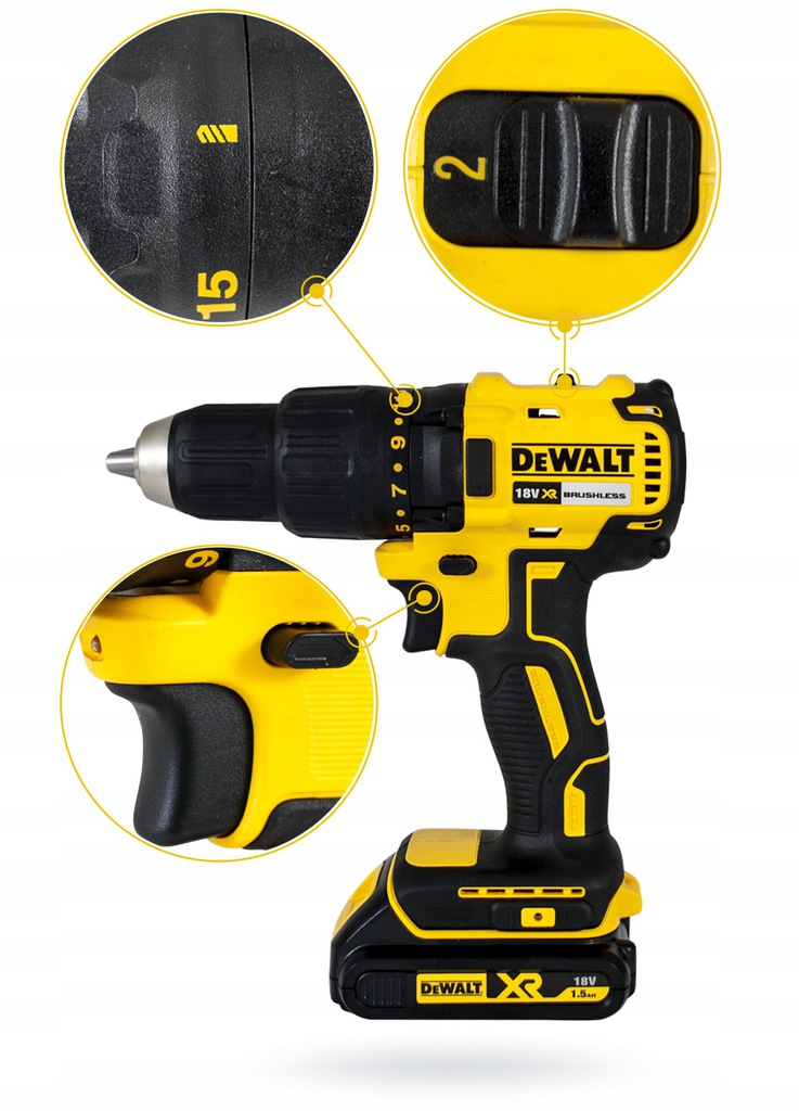 Wiertarko-wkrętarka akumulatorowa XR 18V 2 x 1,5 Ah LI