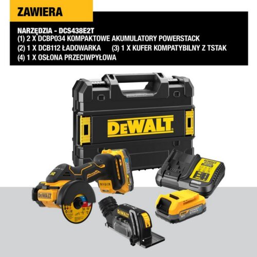 Szlifierka kątowa akumulatorowa 76 mm 18V XR 2 x 1,7 Ah