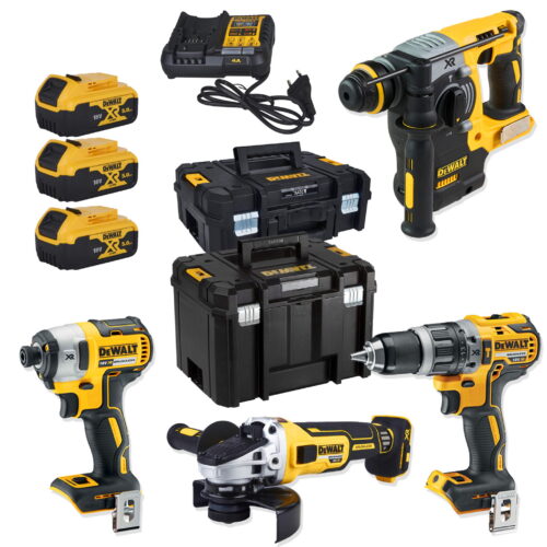 Zestaw Combo 18V DCG405+DCH273+DCD796+DCF887+3 x 5,0 Ah TSTAK